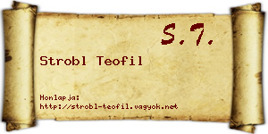 Strobl Teofil névjegykártya